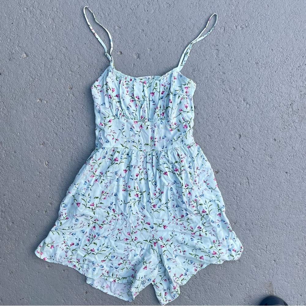 Open Back Floral Romper Size Medium